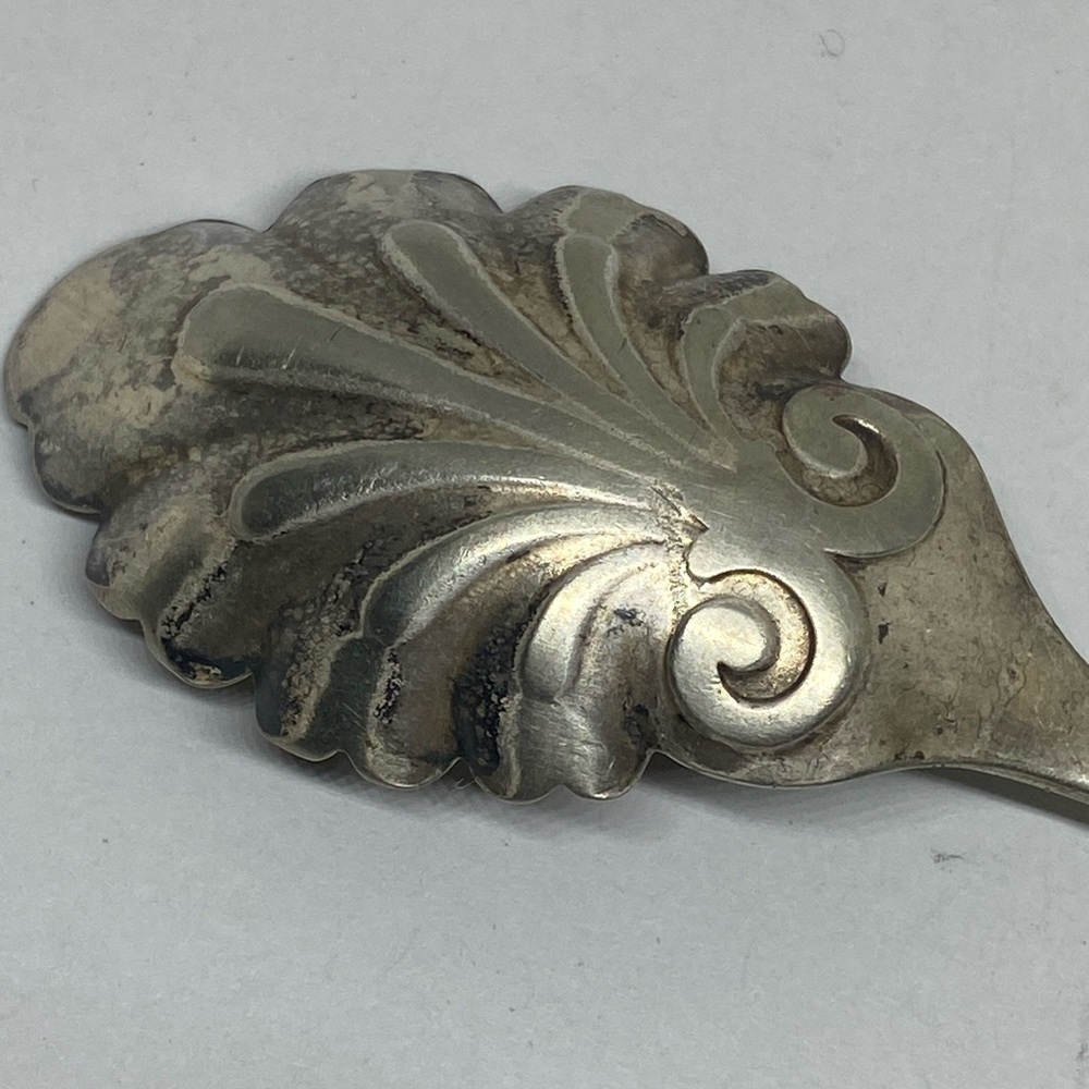 Antique Decorative Silver Serving Spoon​ - Picture 7 of 10